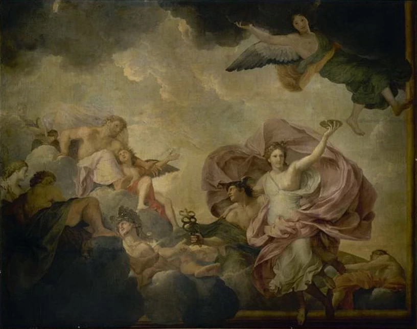 Mercurio porta Psiche davanti all'assemblea degli dei sull'Olimpo - Museo di Carnavalet